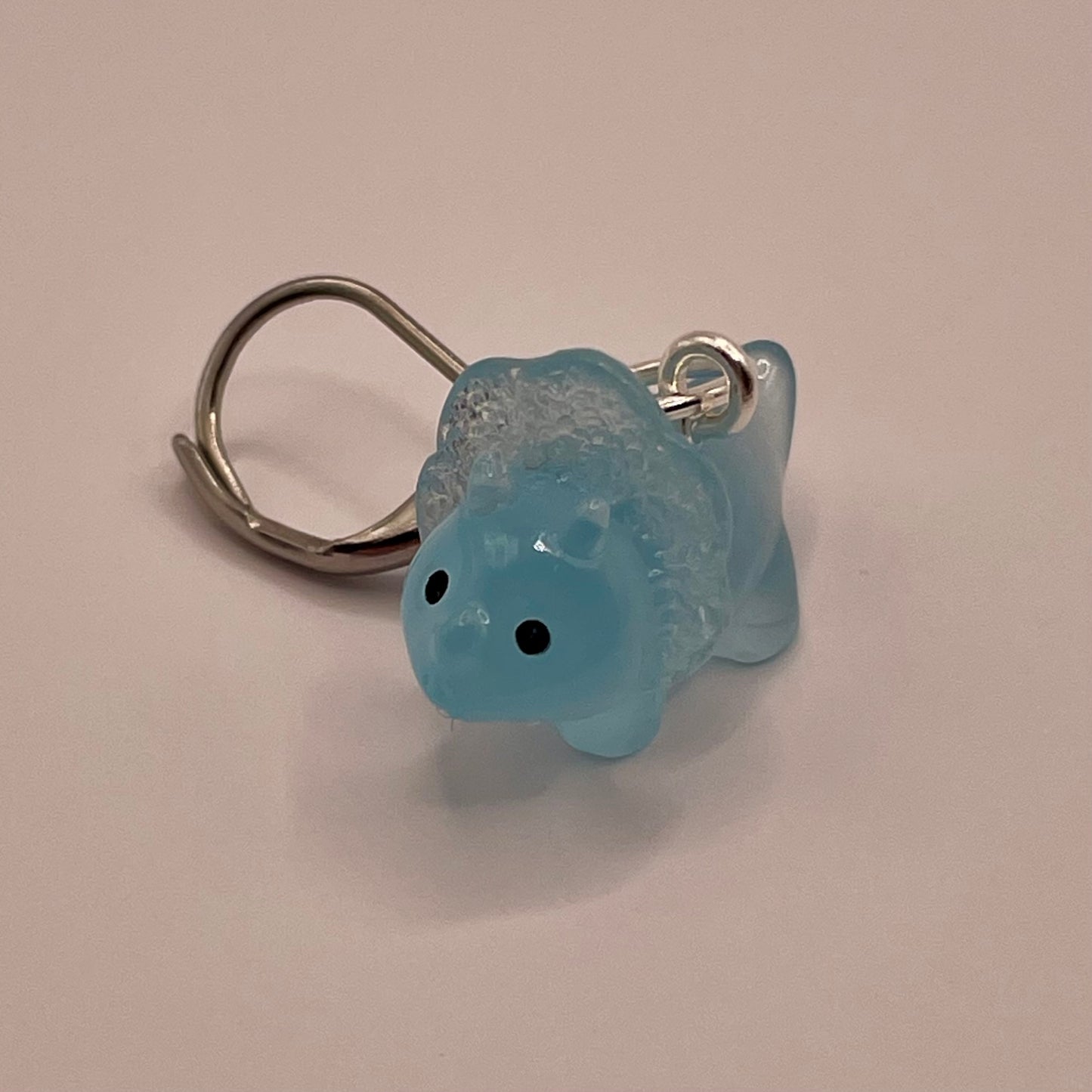 Tiny Triceratops Stitch Markers