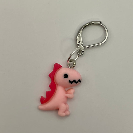 Pink Dinosaur Stitch Marker