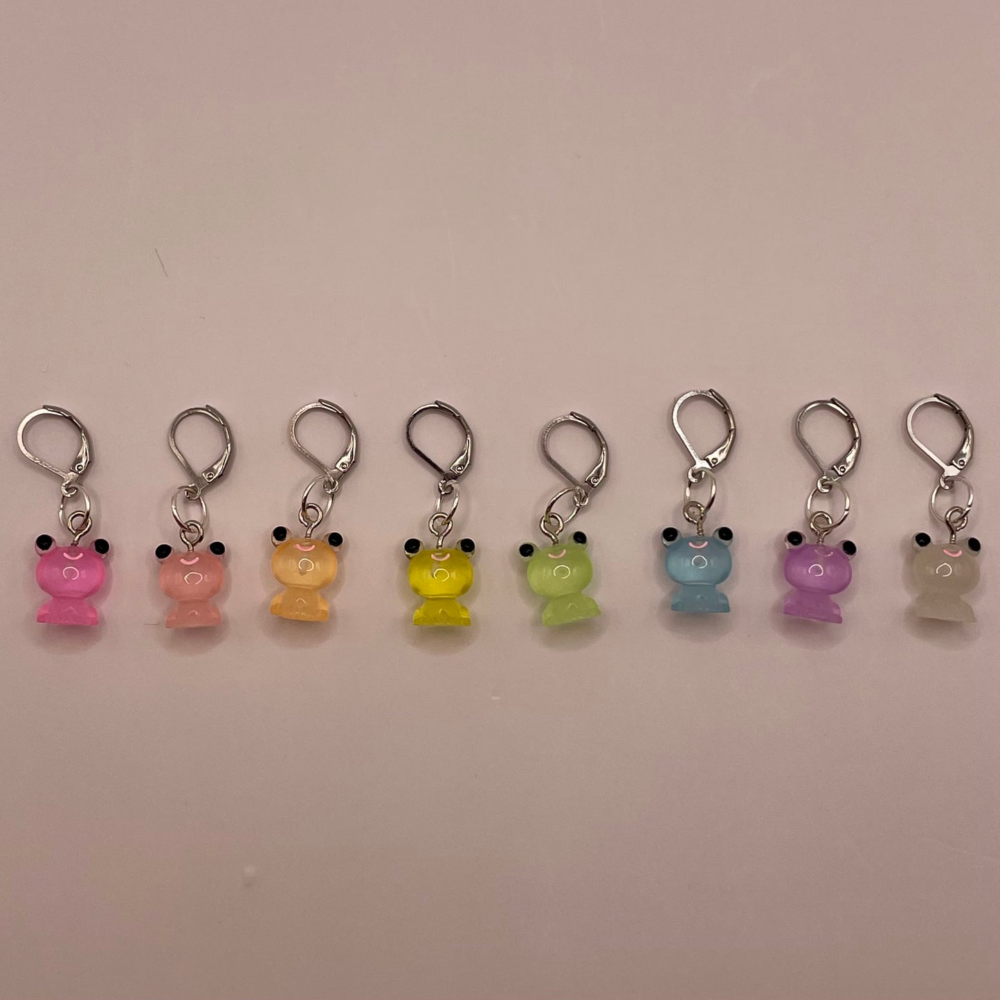 Tiny Frog Stitch Markers