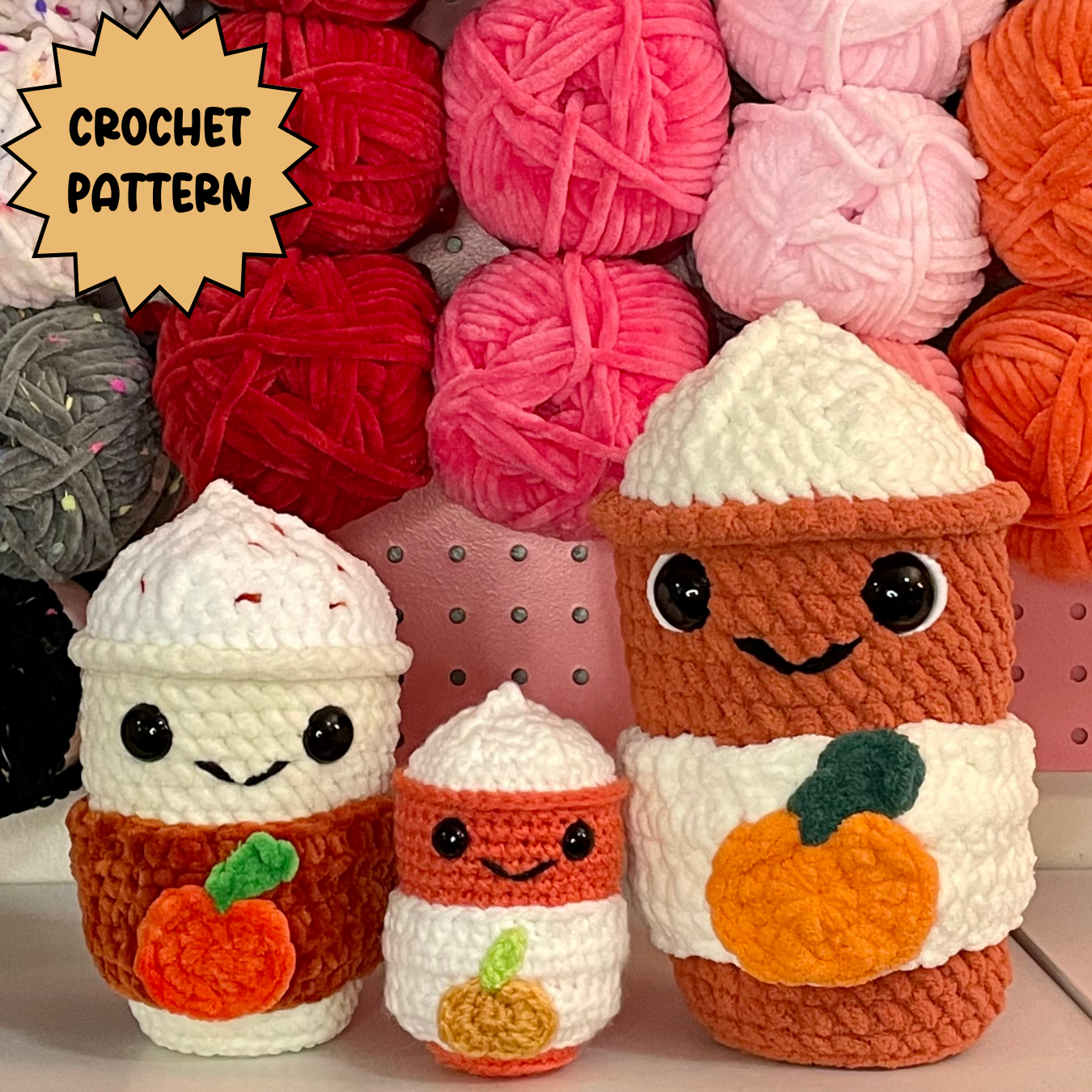 Pumpkin Spice Latte - Low Sew Crochet Pattern