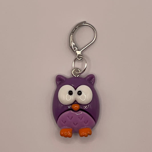 Purple Owl Stitch Marker