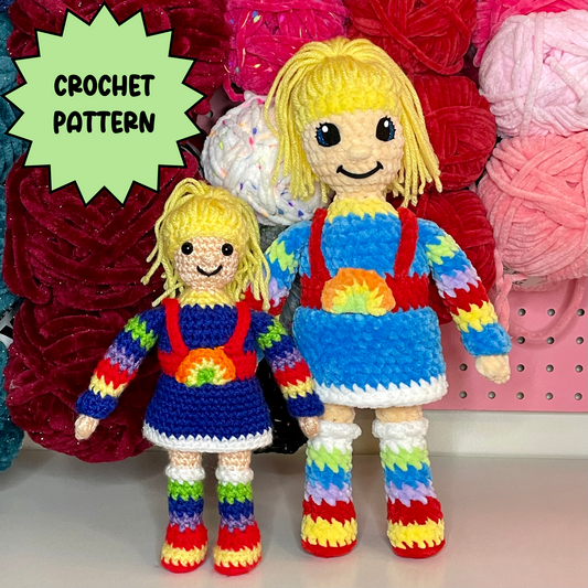 Rainbow Girl - Low Sew Crochet Pattern